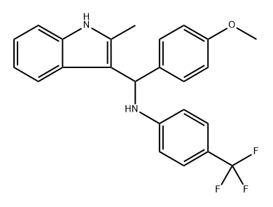 1H-Indole-3-methanamine, α-(4-methoxyphenyl)-2-methyl-N-[4-(trifluoromethyl)phenyl]- Struktur