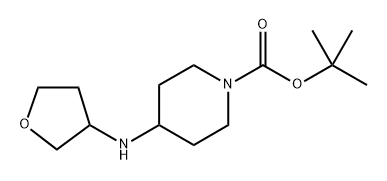 tert-butyl 4-((tetrahydrofuran-3-yl)amino)piperidine-1-carboxylate Struktur