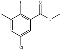 Methyl 5-chloro-2-iodo-3-methylbenzoate Struktur