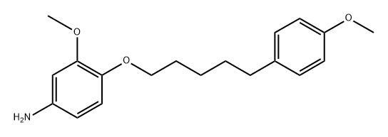 m-Anisidine, 4-((5-(p-methoxyphenyl)pentyl)oxy)- Struktur