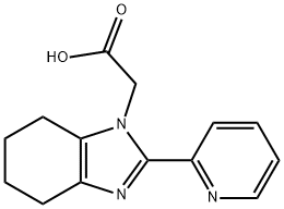 4,5,6,7-Tetrahydro-2-(2-pyridinyl)-1H-benzimidazole-1-acetic acid Struktur