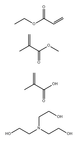 2-Propenoic acid, 2-methyl-, polymer with ethyl 2-propenoate and methyl 2-methyl-2-propenoate, compd. with 2,2,2-nitrilotrisethanol Struktur