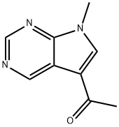 1-{7-methyl-7H-pyrrolo[2,3-d]pyrimidin-5-yl}ethan-1-one Struktur