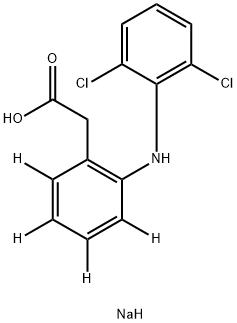 Diclofenac-d4 Sodium Salt (phenyl-d4-acetic) Struktur