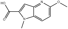 5-methoxy-1-methyl-1H-pyrrolo[3,2-b]pyridine-2-carboxylic acid Struktur