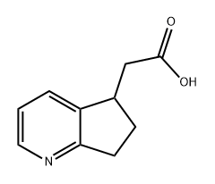 2-(6,7-dihydro-5H-cyclopenta[b]pyridin-5-yl)acetic acid Struktur