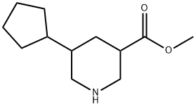 methyl5-cyclopentylpiperidine-3-carboxylate Struktur