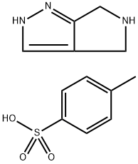 Pyrrolo[3,4-c]pyrazole, 2,4,5,6-tetrahydro-, 4-methylbenzenesulfonate (1:2) Struktur