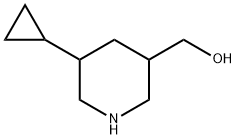 (5-cyclopropylpiperidin-3-yl)methanol Struktur