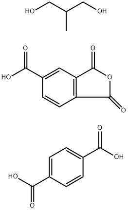 1,4-Benzenedicarboxylic acid, polymer with 1,3-dihydro-1,3-dioxo-5-isobenzofurancarboxylic acid and 2-methyl-1,3-propanediol Struktur