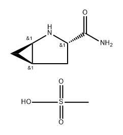 2-Azabicyclo[3.1.0]hexane-3-carboxamide, (1R,3S,5R)-, methanesulfonate (1:1) Struktur