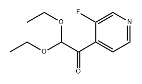 2,2-Diethoxy-1-(3-fluoro-4-pyridinyl)ethanone Struktur