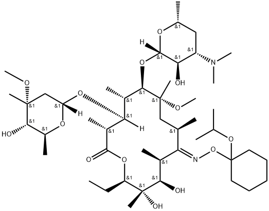 6-O-Methyl-erythromycin 9-[O-[1-(1-Methylethoxy)cyclohexyl]oxime] Struktur