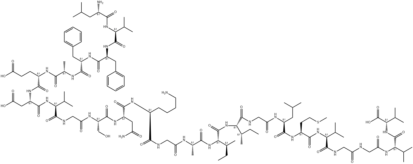 Amyloid beta-Protein (17-40) ammonium salt Struktur