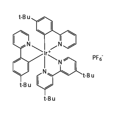 [2,2'-bis (4-tert-butylpyridine)] bis [2- (4-tert-butylphenyl) pyridine] iridium (III) hexafluorophosphate Struktur