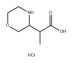 3-Morpholineacetic acid, α-methyl-,hydrochloride Struktur