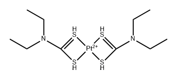 Bis (N, N-diethyldithiocarbamato)platinum(II) Struktur