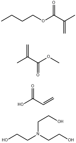 2-Propenoic acid, 2-methyl-, butyl ester, polymer with methyl 2-methyl-2-propenoate and 2-propenoic acid, compd. with 2,2,2-nitrilotrisethanol Struktur