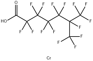 Heptanoic acid, 2,2,3,3,4,4,5,5,6,7,7,7-dodecafluoro-6-(trifluoromethyl)-, chromium salt (1:) Struktur