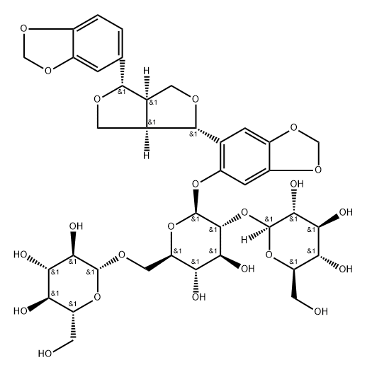 Sesaminol Triglucoside Struktur