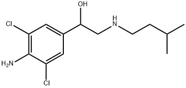 Benzenemethanol, 4-amino-3,5-dichloro-α-[[(3-methylbutyl)amino]methyl]- Struktur