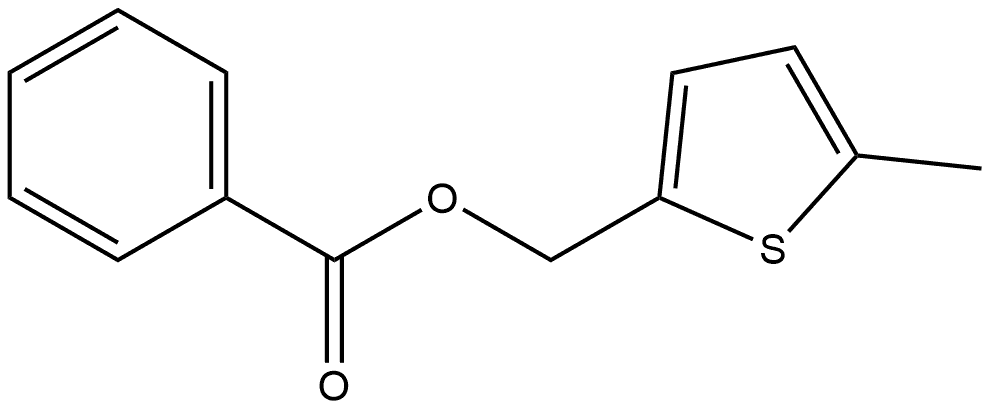 安息香酸(5-メチル-2-チエニル)メチル 化學(xué)構(gòu)造式