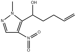 l-(l-methyl-4- nitro-lH-pyrazol-5-yl)pent-4-en-l-ol Struktur