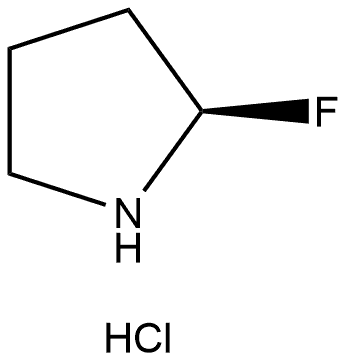 Pyrrolidine, 2-fluoro-, hydrochloride (1:1), (2R)- Struktur