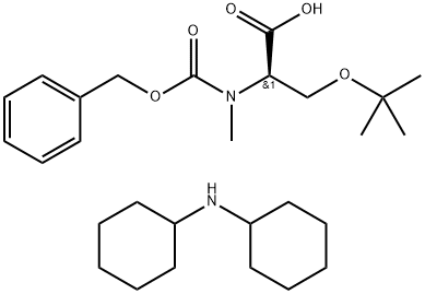 N-α-Carbobenzoxy-N-α-methyl-O-(t-butyl)-D-serine dicyclohexylammonium salt Struktur