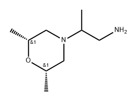 rac-2-[(2R,6S)-2,6-dimethylmorpholin-4-yl]propan-1-amine, cis Struktur