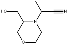 4-Morpholineacetonitrile, 3-(hydroxymethyl)-α-methyl- Struktur