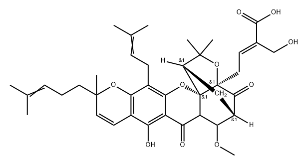 Gambogic acid A Struktur