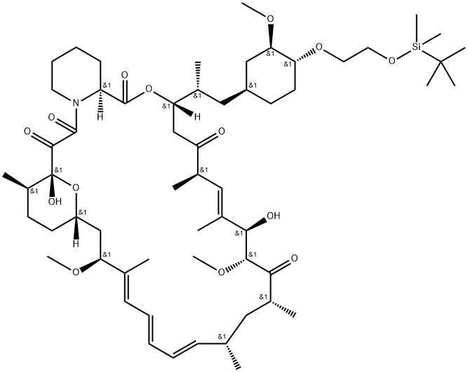 40-O-[2-(t-butyldimethylsilyl)oxy]ethyl rapamycin Struktur