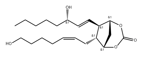 Prosta-5,13-diene-1,9,11,15-tetrol,cyclic 9,11-carbonate, (5Z,9a,11a,13E,15S)- (9CI) Struktur