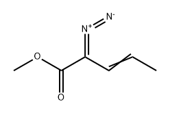 3-Pentenoic acid, 2-diazo-, methyl ester Struktur