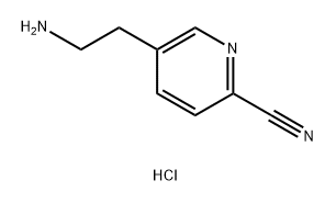 2-Pyridinecarbonitrile, 5-(2-aminoethyl)-, hydrochloride (1:1) Struktur