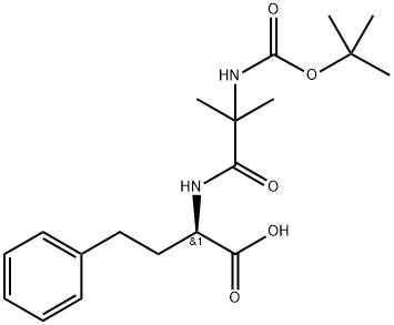 Butanoic acid, N-[(1,1-dimethylethoxy)carbonyl]-2-methylalanyl-4-phenyl-D-2-amino- (9CI) Struktur