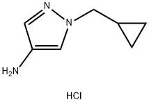 1H-Pyrazol-4-amine, 1-(cyclopropylmethyl)-, hydrochloride (1:1) Struktur