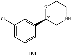 Morpholine, 2-(3-chlorophenyl)-, hydrochloride (1:1), (2R)- Struktur