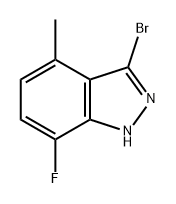 3-bromo-7-fluoro-4-methyl-1H-indazole Struktur