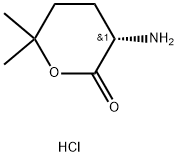 (S)-3-amino-6,6-dimethyltetrahydro-2H-pyran-2-one hydrochloride Struktur