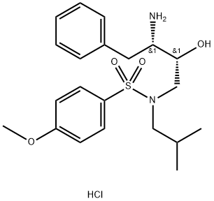 N-[(2R,3S)-3-Amino-2-hydroxy-4-phenylbutyl]-N-isobutyl-4-methoxybenzenesulfonamide
hydrochloride Struktur