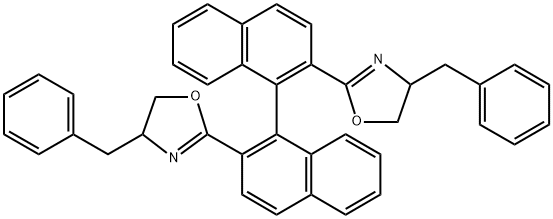 Oxazole, 2,2'-(1S)-[1,1'-binaphthalene]-2,2'-diylbis[4,5-dihydro-4-(phenylmethyl)-, (4R,4'R)- Struktur