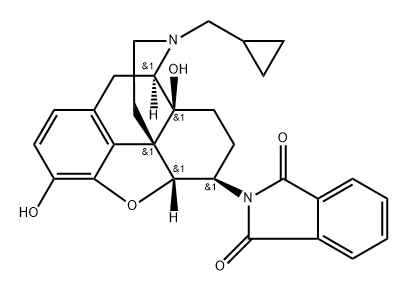 1H-Isoindole-1,3(2H)-dione, 2-[(5α,6β)-17-(cyclopropylmethyl)-4,5-epoxy-3,14-dihydroxymorphinan-6-yl]- Struktur