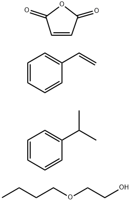 2,5-Furandione, telomer with ethenylbenzene and (1-methylethyl)benzene, 2-butoxyethyl ester, ammonium salt Struktur