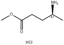 Pentanoic acid, 4-amino-, methyl ester, hydrochloride (1:1), (4S)- Struktur