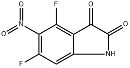 4,6-difluoro-5-nitro-2,3-dihydro-1H-indole-2,3-dione Struktur