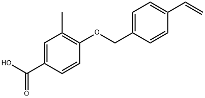 4-[(4-Ethenylphenyl)methoxy]-3-methylbenzoic acid Struktur