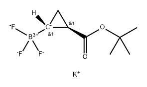 Borate(1-), [rel-(1R,2R)-2-[(1,1-dimethylethoxy)carbonyl]cyclopropyl]trifluoro-, potassium (1:1), (T-4)- Struktur