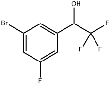 1-(3-bromo-5-fluorophenyl)-2,2,2-trifluoroethan-1-
ol Struktur